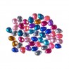 Dekorativní kamínky 12x6 mm, mix barev, 50 ks