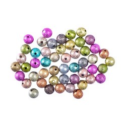 Dekorativní korálky perleťové 10 mm, mix barev, 50 ks 