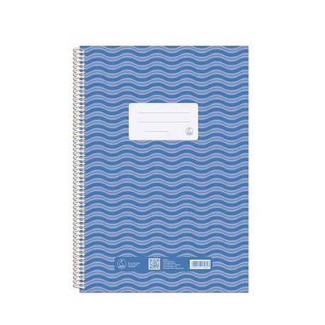 Blok A4/70 listů, spirála vlevo, odtrh, linky NOVUM