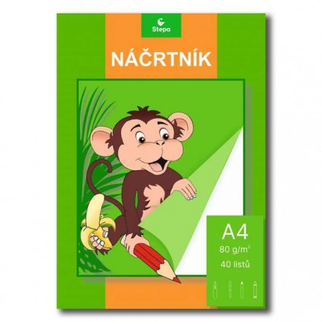 Náčrtník, A4/40 listů, chamois