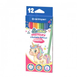 Pastelky Centropen 12 barev, pastelové, trojhranné