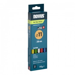 Lepící tyčinky Novus pro tavné pistole, 11mm, 10 ks, Glitter