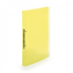 Desky A4 dvoukroužkové, transparent, žluté