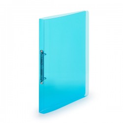 Desky A4 dvoukroužkové, transparent, modré
