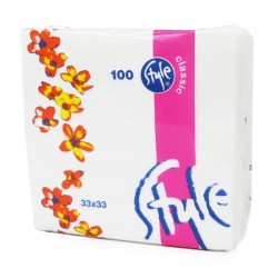 Ubrousky prostírací 33x33/1vr., Style, /100, KART.48 bal