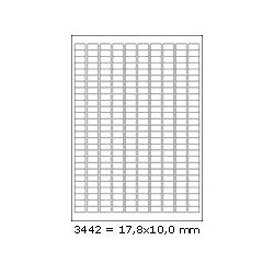 Etikety 17,8x10,0mm, 270 etiket x 100 archů, R01003442