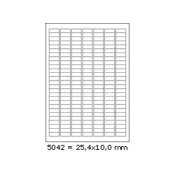 Etikety 25,4x10,0mm, 189 etiket x 100 archů, R01005042