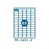 Etikety S 38,0x21,2mm, 65 etiket x 100 archů