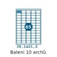 Etikety S 38,0x21,2mm, 65 etiket x 10 archů