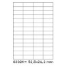 Etikety S 52,5x21,2mm, 56 etiket x 10 archů, R01000302 / 10