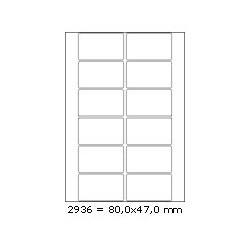 Etikety 80,0x47,0mm, 12 etiket x 100 archů, R01002936