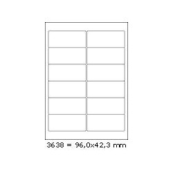 Etikety 96,0x42,3mm, 12 etiket x 100 archů, R01003638