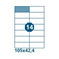 Etikety S 105,0x42,4mm, 14 etiket x 100 archů