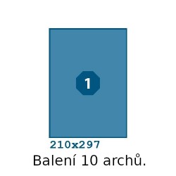 Etikety S 210,0x297,0mm, 1 et. x 10 archů
