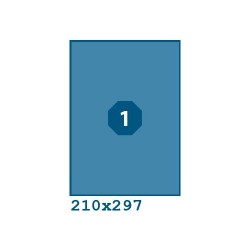 Etikety 210,0x297,0mm, R01311123, žluté fluo., 100 arch