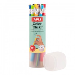 Pastelky stiskací Apli s náhradními tuhami, 12 ks