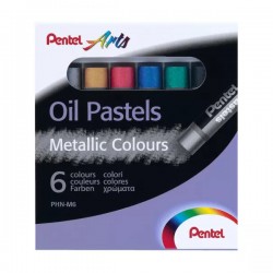 Olejové pastely Pentel Metalické, 6 barev