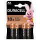 Tužk.baterie alkalická 1,5 V Duracell Basic AA, LR06, 4ks