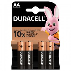 Tužk.baterie alkalická 1,5 V, Duracell Basic AA, LR06, 4ks