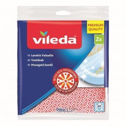 Hadřík na mytí nádobí VILEDA, 30% mikrovláken, 2 ks