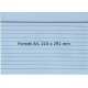 Lístkovnicové karty A4 linkované, modré, 100 ks